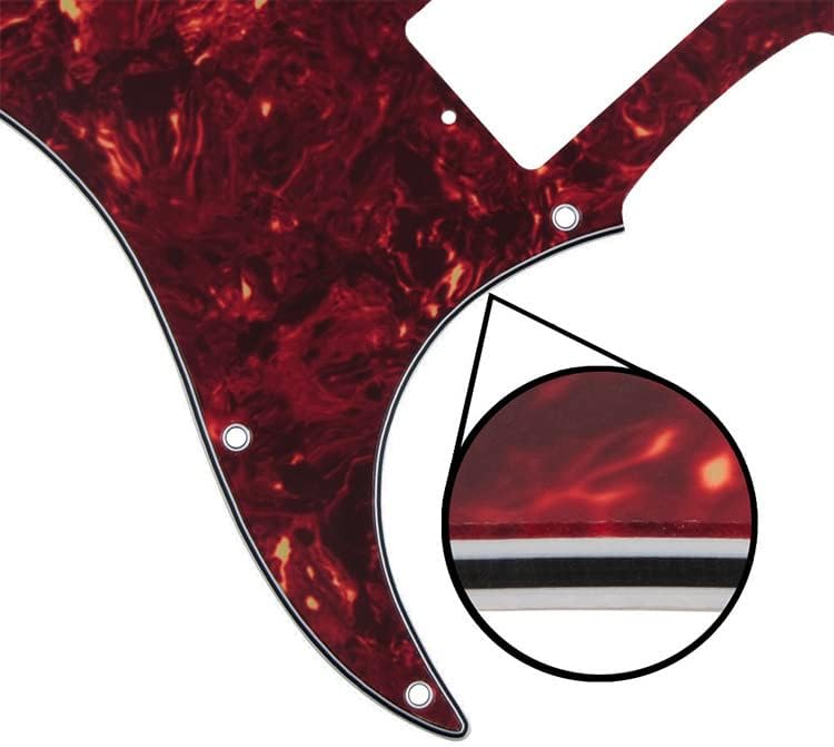 ROZILO Strat HSH Pickguard Pick Guard Scratch Plate with Screws for American/Mexican Standard Strat Modern Style Guitar Replacement Vintage Tortoise - Image 2